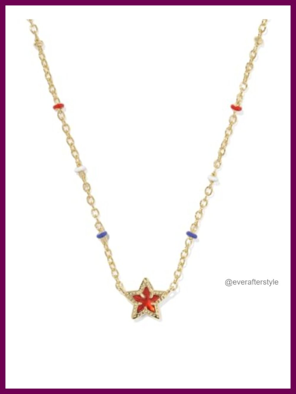 Gold Plated Brass Star Pendant Necklace 16" with Extender